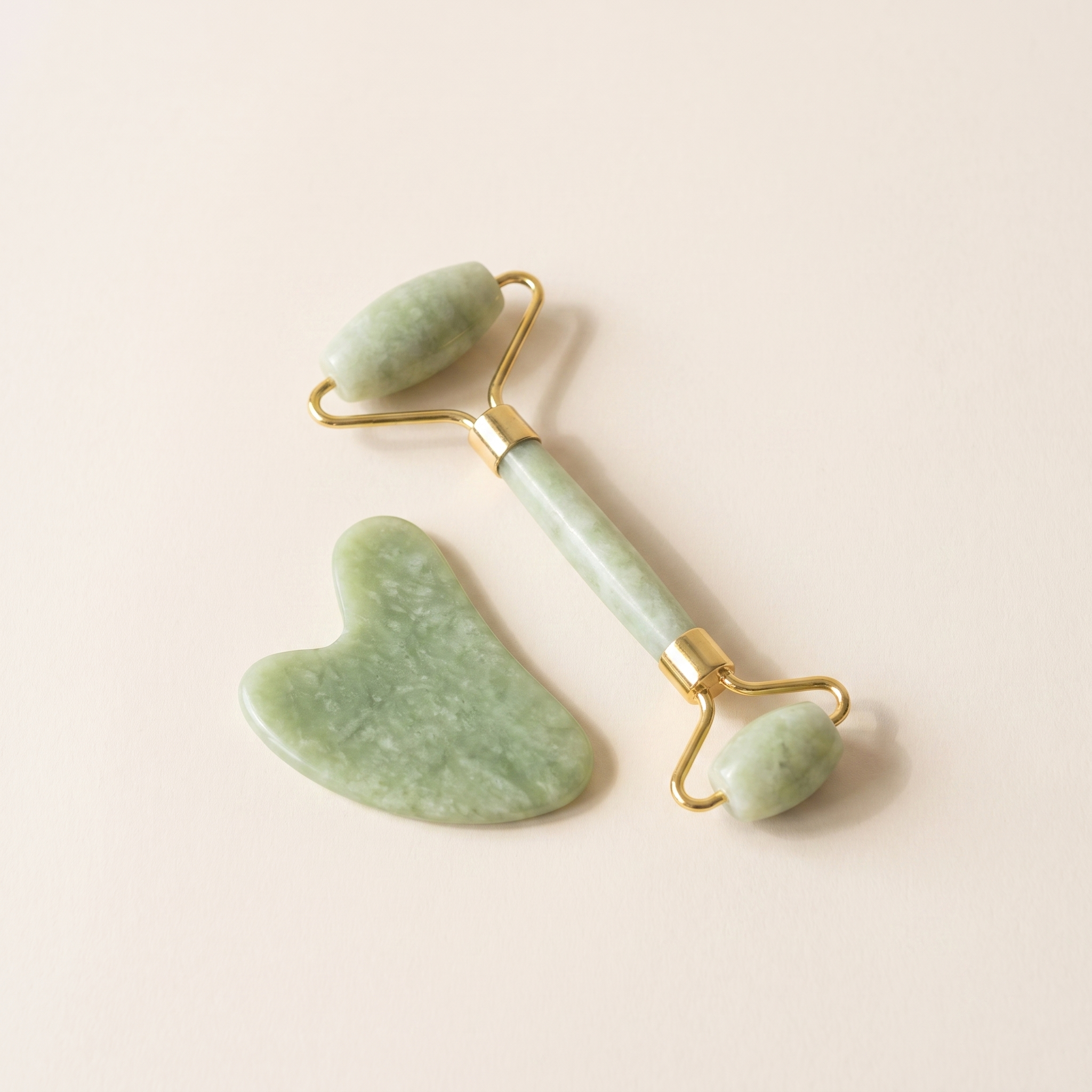 Moonspot jade roller and gua sha facial massage set
