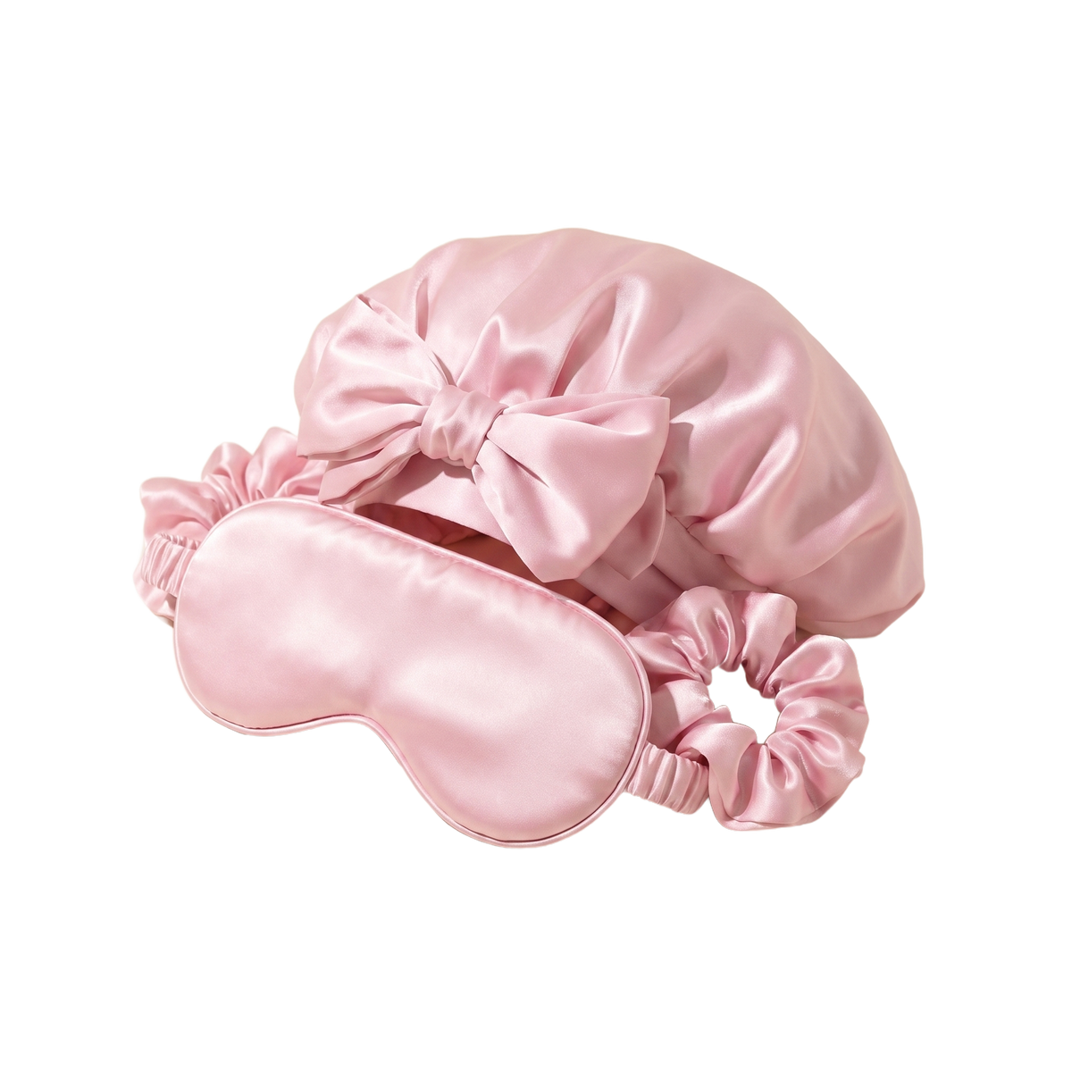 The Night Reset bundle - silk bonnet, sleep mask and scrunchies